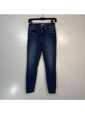 Good American Good Legs Jeans Womens 0/25 Blue Skinny Distressed 26x28 Denim